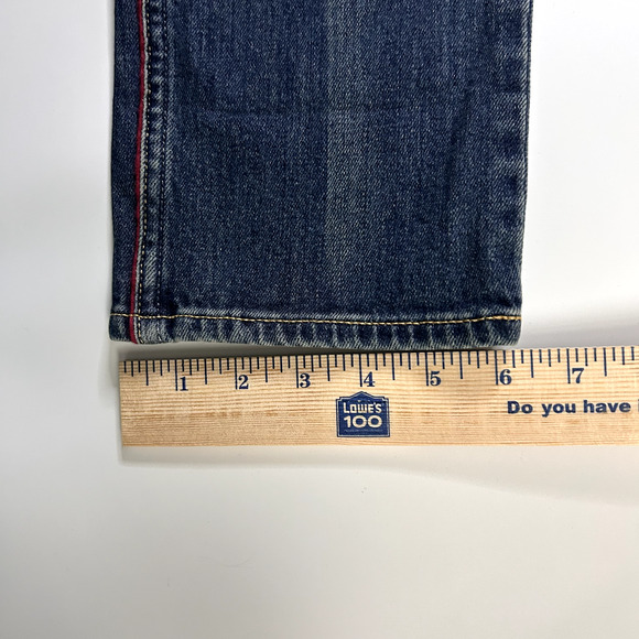 AMO Cropped High Rise Babe Jeans with Red Piping Women's 28 Statement Denim - Picture 9 of 9